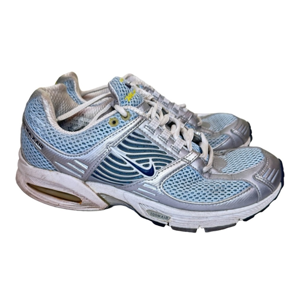 Nike VINTAGE Air Max Moto Blue Silver White Running Shoes Sneakers Comfort Light